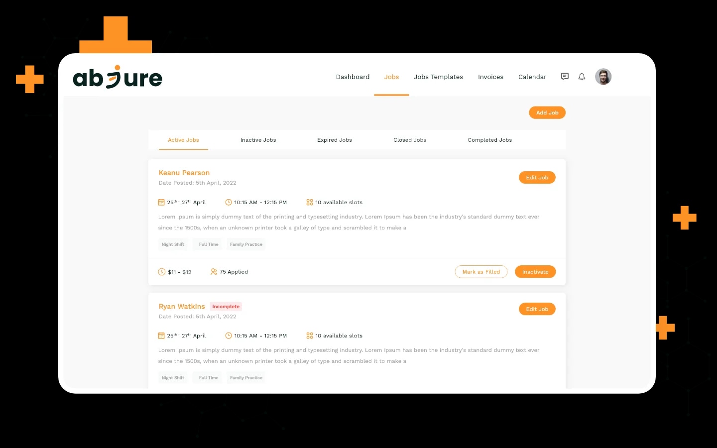 Customized Job Listing