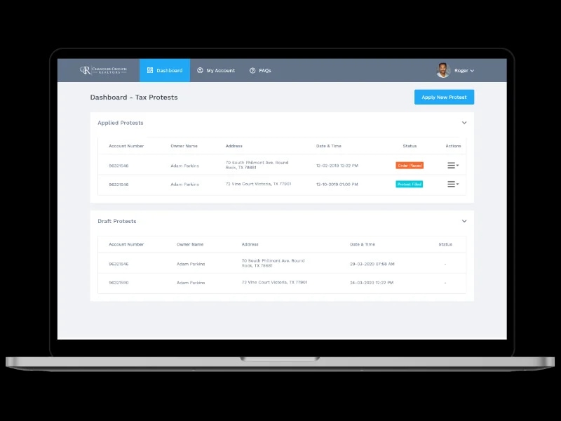 Dashboard for administrators