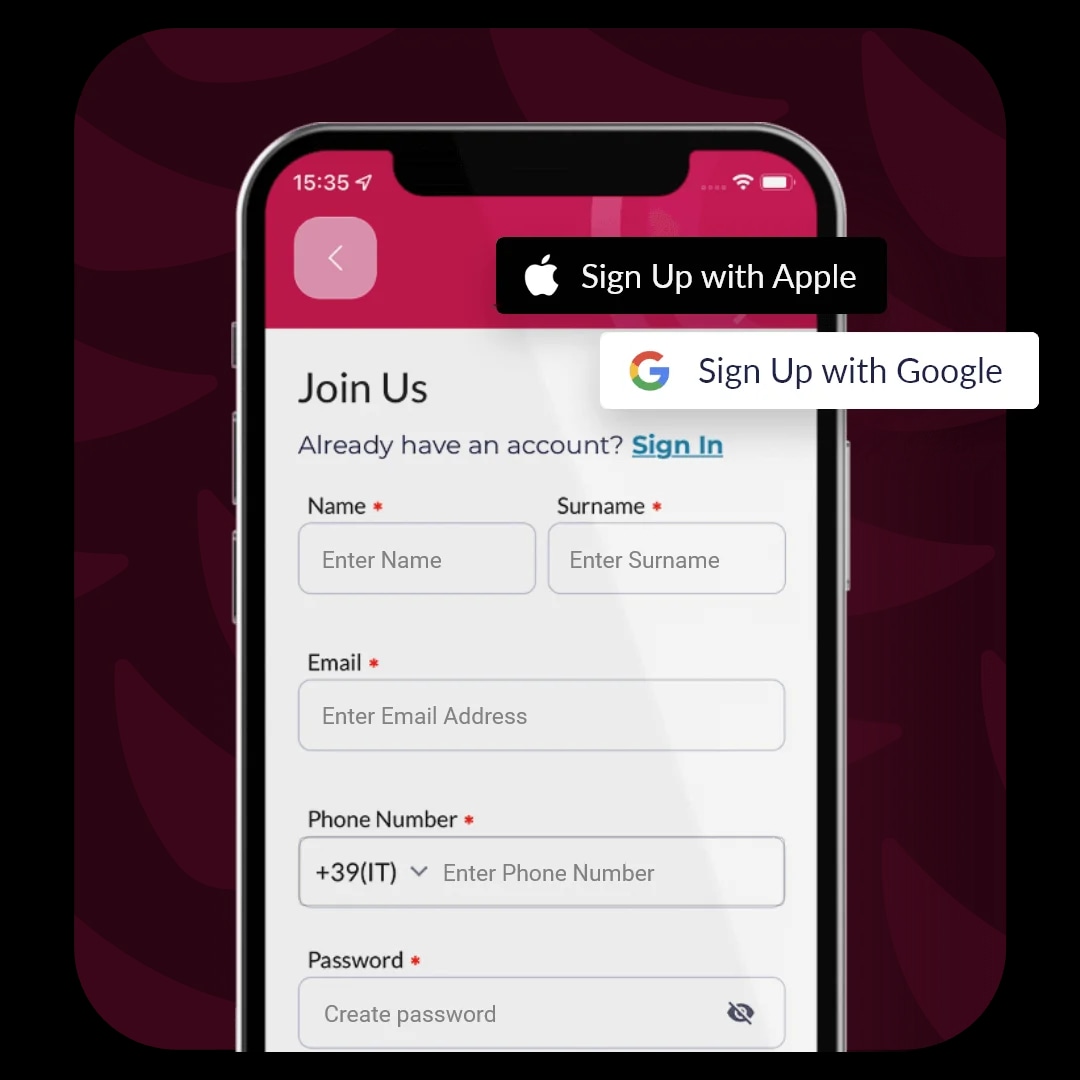 Sign-up/ login