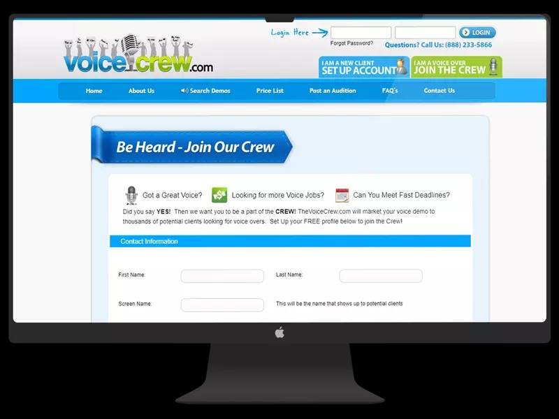 Voice Over Artist Registration