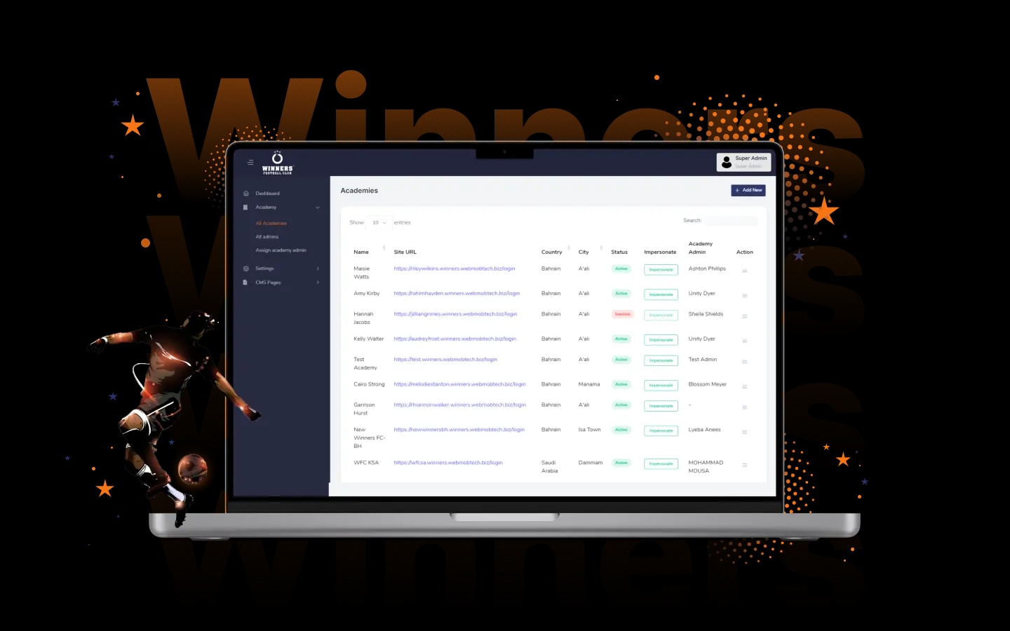 Manage Multiple Academy