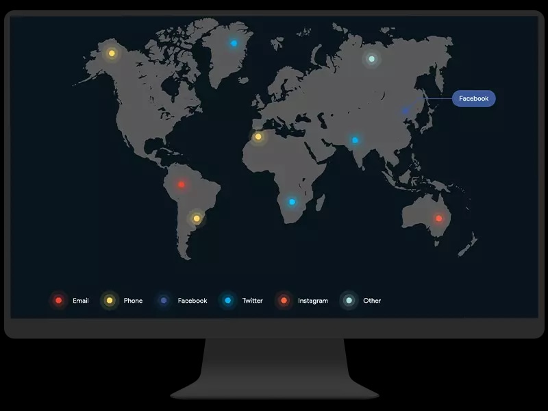 World map cluster