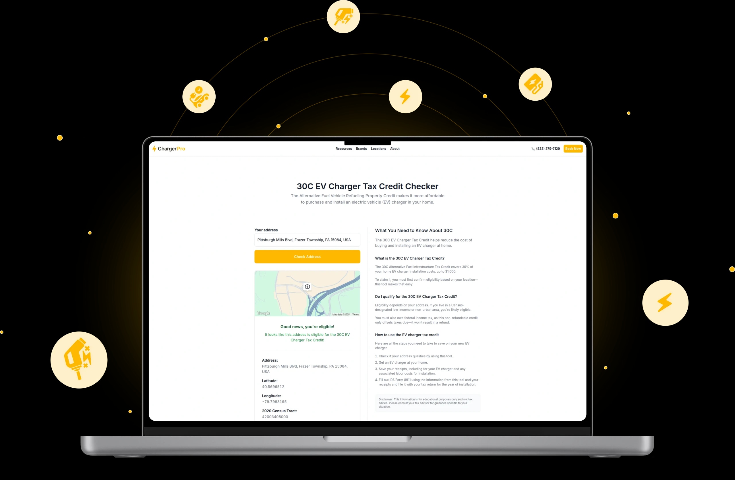 30C EV Charger Tax Credit Checker Tool