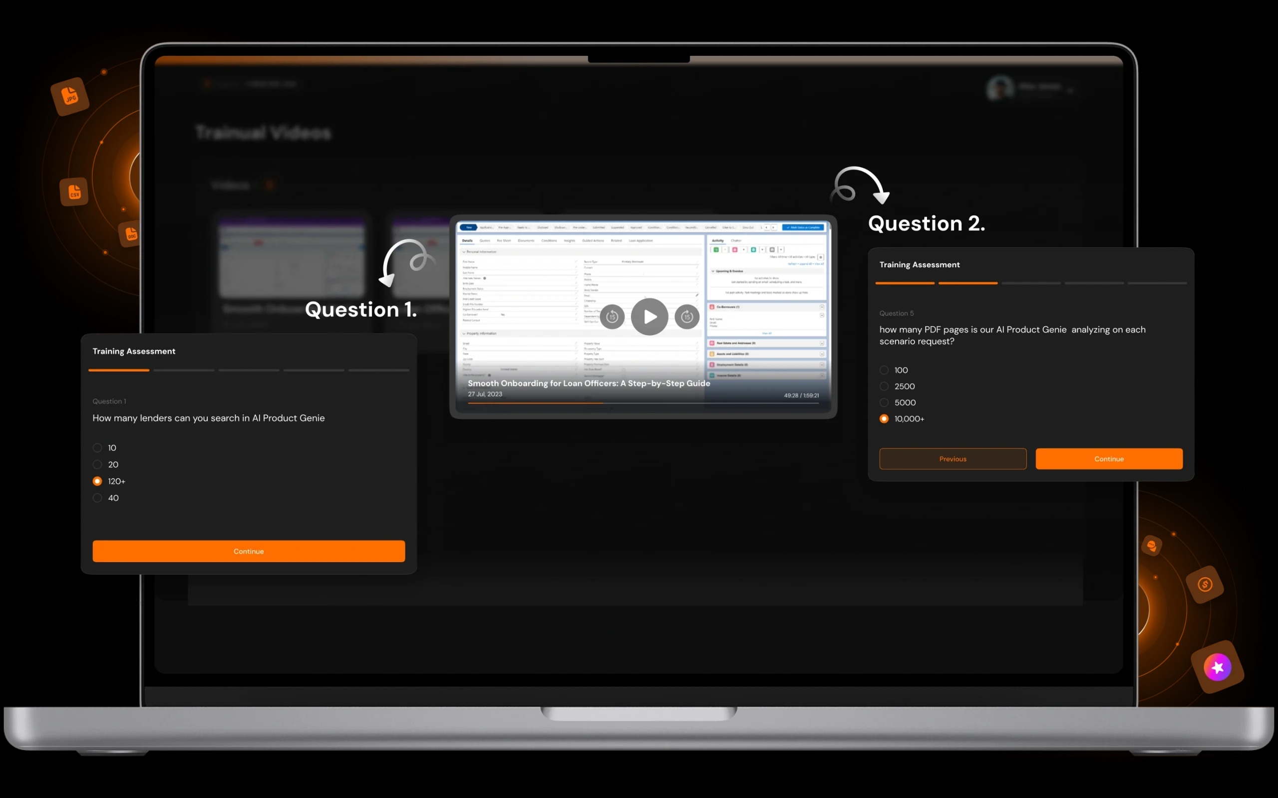 Adaptive Learning Module (Video Training with Quizzes)
