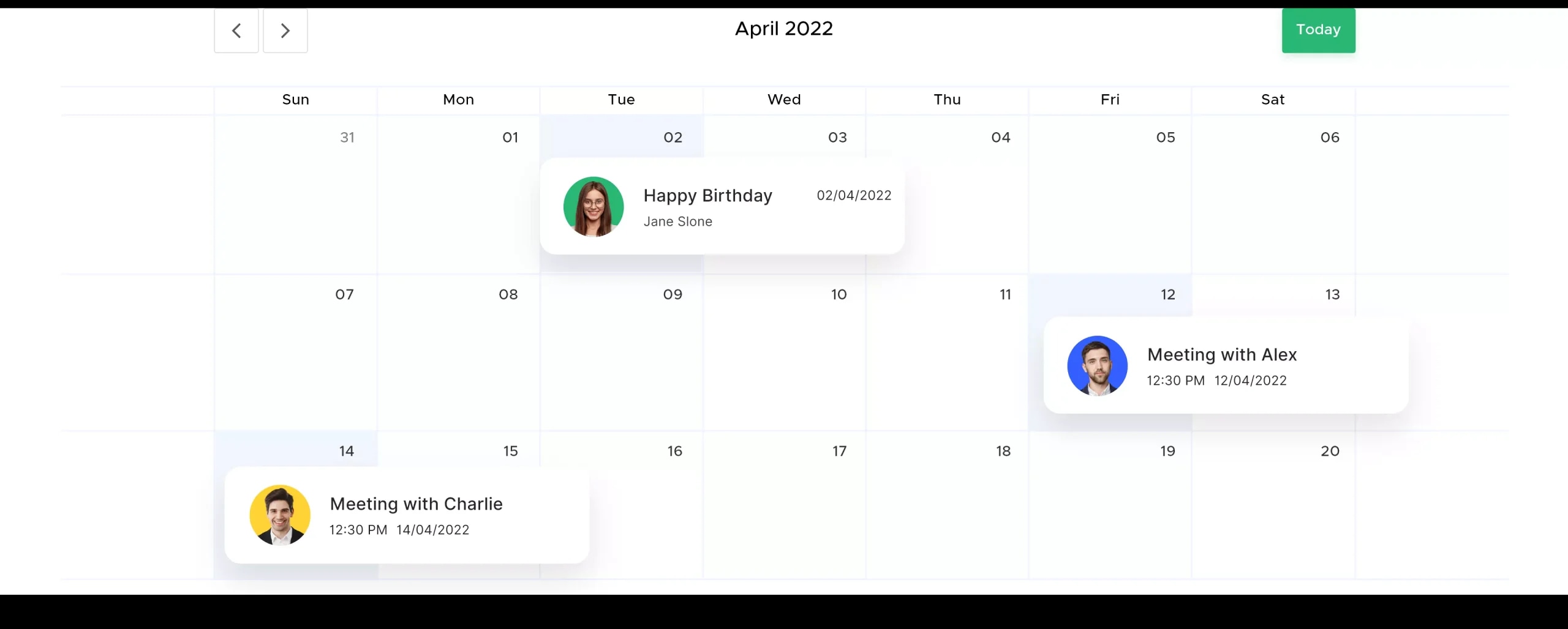 Customizable Calendar for Task and Event