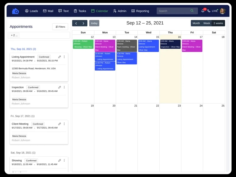 Calendar appointment sync