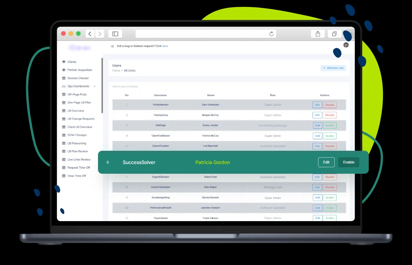 Client Homepage
