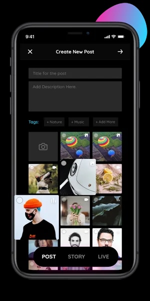 Create Post, Stories, & Streams