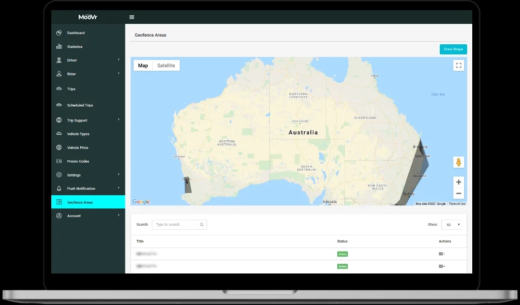 Geofence Areas