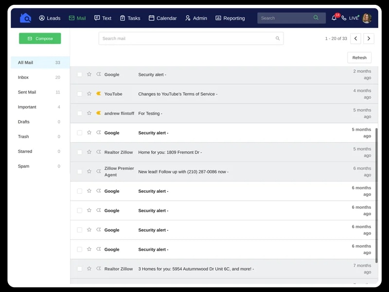 Inbox sync