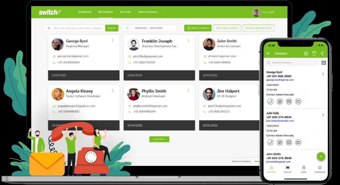 List of contacts