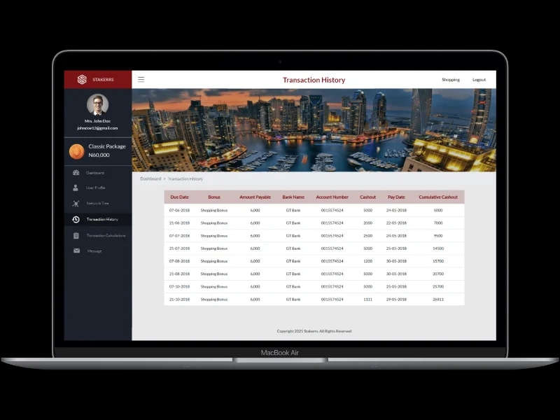Transaction History