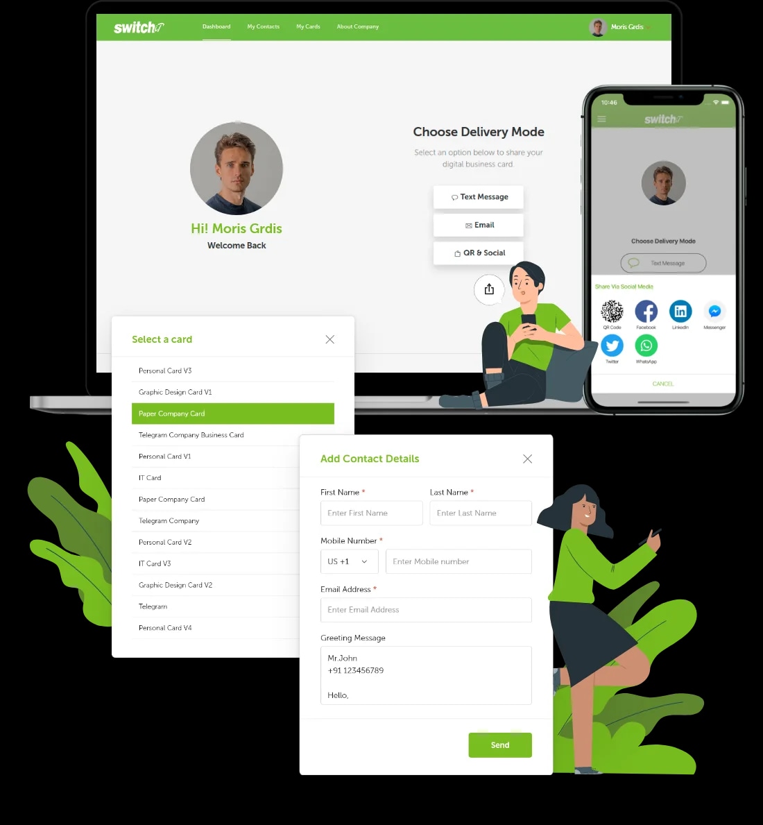 Share business card