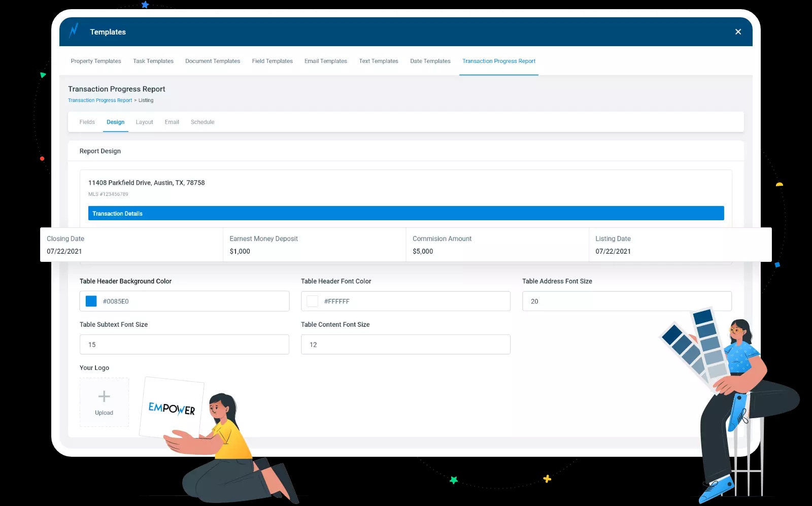 Transaction Progress Report