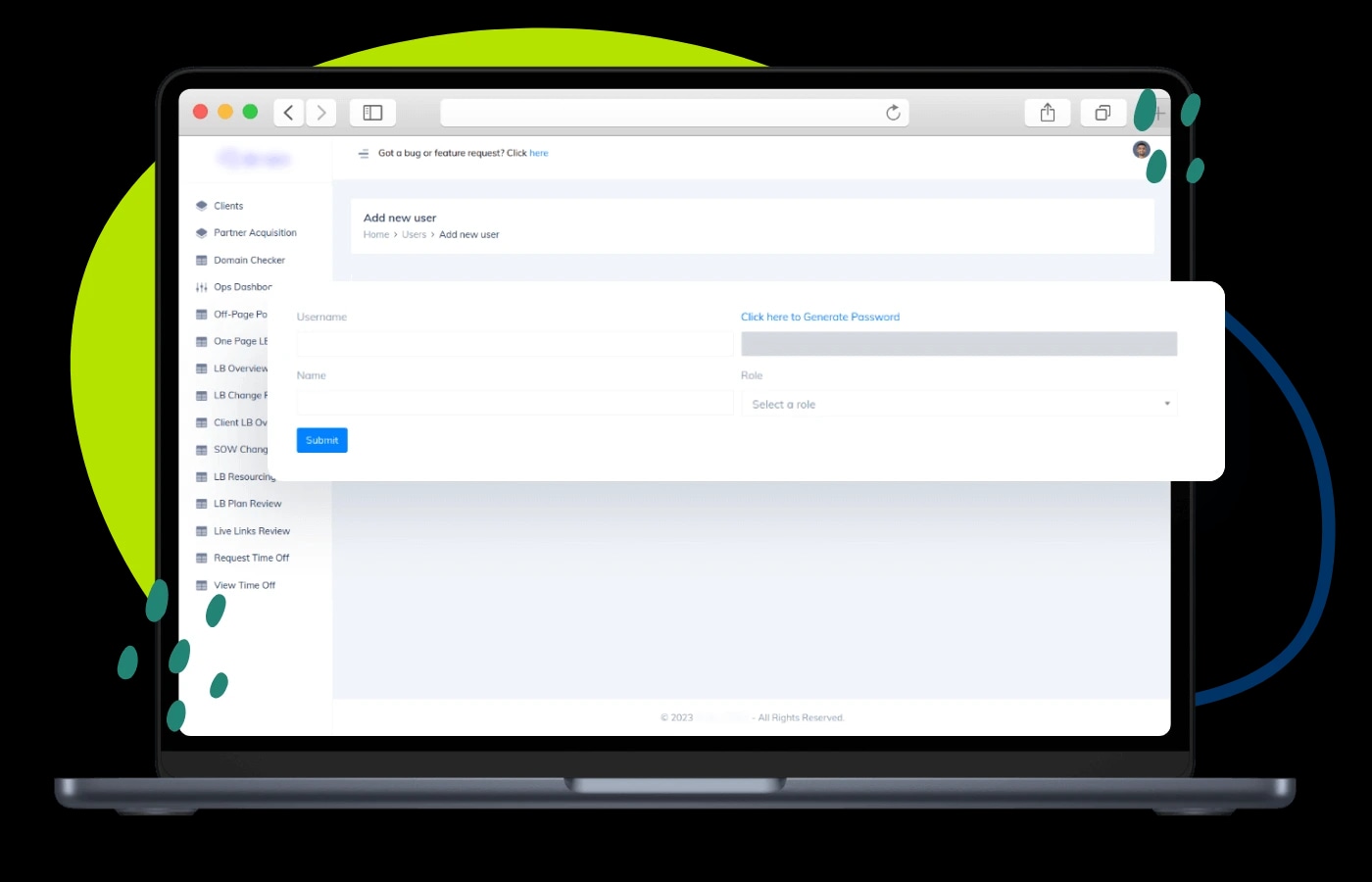 User/Client creation