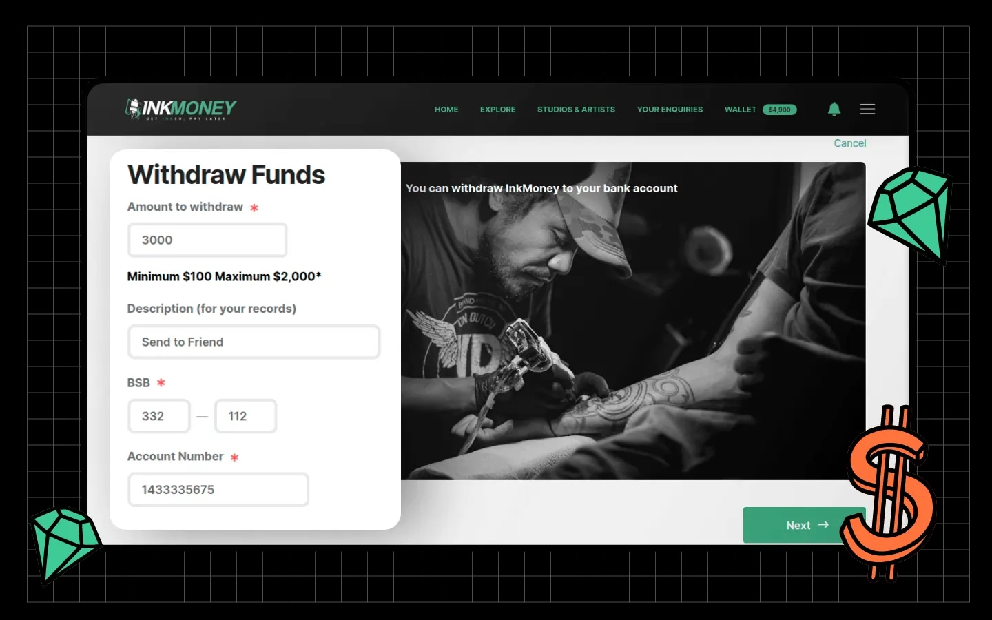 Withdraw Funds