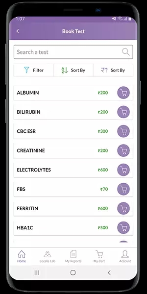 HomePage & Browse Tests